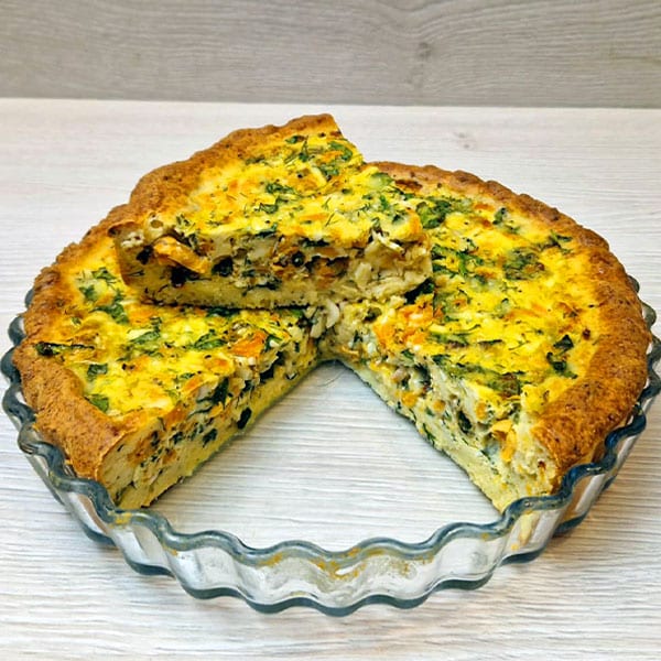 Tarte ar jūras veltēm 1 Tart with seafood