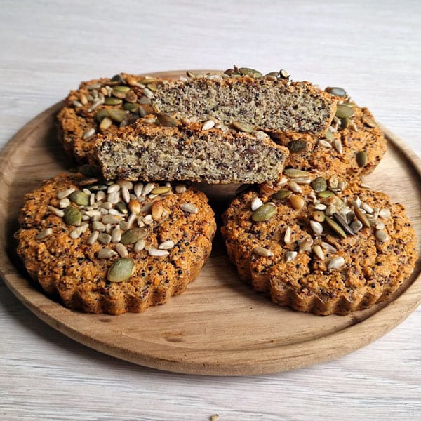 Bezglutēna maizīte ar lēcām un kvinoju 1 Gluten-free bread with lentils and quinoa