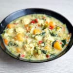Meatball soup with vegetables and sun-dried tomatoes