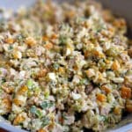 Мясной салат с гиросом из курицы