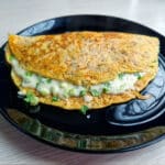 Тыквенный омлет с сыром и зеленым луком