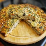 Lavash pie with mushrooms and cheese