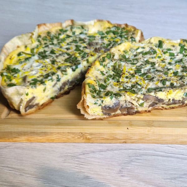 Omlete ar sēnēm un ķimeņu sieru tortiljā 1 Omlete ar sēnēm un ķimeņu sieru tortiljā